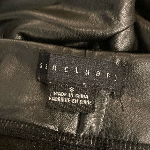 Sanctuary, faux leather black leggings, size small - Picture 2 of 7